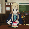 99px.ru аватар K-ON и пирожное с клубничкой
