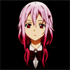 Аватар Yuzuriha Inori / Инори Юдзуриха из аниме Венец Вины / Guilty Crown на чёрном фоне