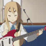 99px.ru аватар Муги из аниме K-ON пытается играть на гитаре
