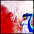 99px.ru аватар Вокалоид Мику Хатсуне / Vocaloid Miku Hatsune и написанное на стене кровью слово Kill