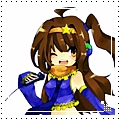 Аватар Вокалоид Мирине Мон / Vocaloid Mirine Mon с микрофоном в руке
