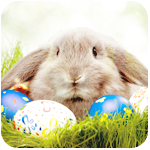 99px.ru аватар Зайчишка и пасхальные яйца на траве