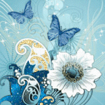 99px.ru аватар Бабочки порхают вокруг цветка