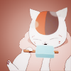Аватар Nyanko-sensei / Котя-сенсей из аниме Тетрадь дружбы Нацумэ / Natsume Yuujinchou / Natsume`s Book of Friends ест мороженое