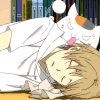 Аватар Nyanko-sensei / Котя-сенсей из аниме Тетрадь дружбы Нацумэ / Natsume Yuujinchou / Natsume`s Book of Friends ругается на спящего Такаши-куна