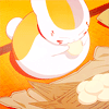 Аватар Nyanko-sensei / Котя-сенсей из аниме Тетрадь дружбы Нацумэ / Natsume Yuujinchou / Natsume`s Book of Friends ест чипсы