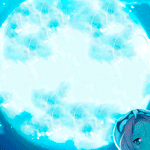 99px.ru аватар Девушка из визуальной новеллы Dra+Koi пролетает на фоне полной луны