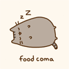 99px.ru аватар Кот объелся и спит (food coma)