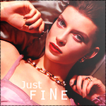 Аватар Девушка с надписью Just Fine