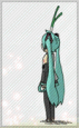 Аватар Vocaloid Hatsune Miku / Вокалоид Хатсуне Мику и лук порей
