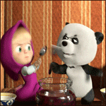 99px.ru аватар Маша и Мишка Панда подрались из - за варенья - мультфильм Маша и Медведь