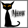 Аватар Чёрный кот моргает желтыми глазами (MEOW)