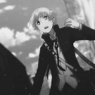 99px.ru аватар Внезапно появившийся Yatogami Kuroh / Ятогами Куро перед Isana Yashiro / Исана Ясиро, аниме «Проект Кей / K Project»