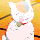 Аватар Нянко-сенсей / Nyanko-sensei из аниме Тетрадь дружбы Натсуме / Natsume Yuujinchou ест
