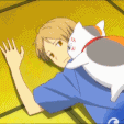 Аватар Нянко-сенсей / Nyanko-sensei прошелся по Натсуме Такаши / Natsume Takashi из аниме Тетрадь дружбы Натсуме / Natsume Yuujinchou