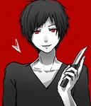 99px.ru аватар Идзая Орихара с ножом в руке из аниме Всадник без головы (Durarara!!)
