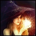 99px.ru аватар Ведьма в чёрной шляпе с магическим шаром