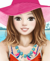 99px.ru аватар Девушка в розовой шляпе улыбается