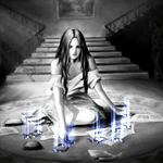 99px.ru аватар Девушка сидит на полу и чертит магические руны