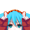 99px.ru аватар Vocaloid Hatsune Miku / Вокалоид Хатсуне Мику в ободочке с тигриными ушками на голове