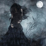99px.ru аватар Девушка под дождем на фоне луны