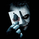 Аватар Актер Хит Леджер / Heath Ledger сыгравший Джокера / Joker в фильме 'Темный рыцарь / The Dark Knight' с картой в руке
