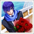99px.ru аватар Вокалоид Шион Кайто / Vocaloid Shion Kaito с букетом роз
