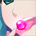 Аватар Мику Хатсуне / Miku Hatsune ест конфету. Вокалоиды / Vocaloid