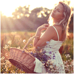 99px.ru аватар Девушка с корзиной цветов