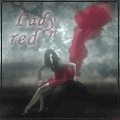 99px.ru аватар Девушка в красном платье, с шарфиком развевающимся по ветру ( lady in red / леди в красном )