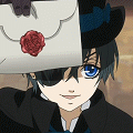 Аватар Сиэль Фантомхайв / Ciel Phantomhive из аниме Темный Дворецкий / Kuroshitsuji с письмом разговаривает