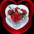 99px.ru аватар Алые розы и сердечко ко Дню Святого Валентина