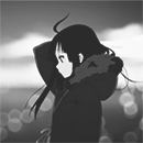 Аватар Akiyama Mio / Мио Акияма из аниме Кей-он / Клуб лёгкой музыки / K-ON выпускает из руки белый платок, который ветер тут же уносит в небо