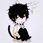 Аватар Хибари Кёя сидит из аниме 'Репетитор киллер Реборн!' / Hibari Kyoya sitting anime 'Katekyo Hitman Reborn!'