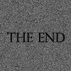 Аватар Надпись The end / Конец на фоне с шумами и белой мигающей точкой