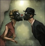 99px.ru аватар Девушка и мужчина в противогазах целуются