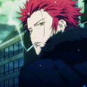 99px.ru аватар Курящий Suoh Mikoto / Суо Микото из аниме «Проект Кей / K Project» и падающий снег