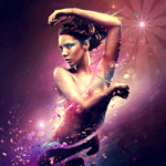 99px.ru аватар Девушка, танцующая среди бликов света