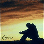 Аватар Силуэт мужчины на фоне неба (alone / одинокий)