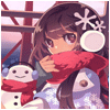 99px.ru аватар Девушка в шарфе со снеговиком