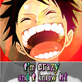 99px.ru аватар Луффи / Luffy из аниме Ван Пис / One Piece (I'm crazy and i know it! / Я ненормальный и я это знаю!)