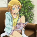 Аватар Kousaka Kirino / Кирино Косака из аниме Ore no Imouto ga Konna ni Kawaii Wake ga Nai / Моя младшая сестра не может быть такой милой с журналом в руках