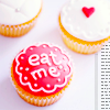 Аватар Печенька с надписью 'Eat me / Сьешь меня)