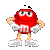 99px.ru аватар Красный M&Ms показывает, что ты супер