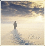 99px.ru аватар Мужчина уходящий вдаль через снега (alone / одинокий)