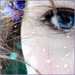 Аватар Голубой глаз девушки под снегопадом