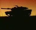 99px.ru аватар Боевой танк на полигоне выполняет учебную задачу в условиях ночи