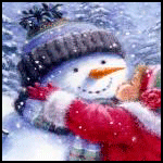 99px.ru аватар Девочка заканчивает лепить снеговика, одетого в вязаную шапку и цветной шарф
