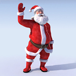 99px.ru аватар Машущий рукой Санта-Клаус / Santa Claus