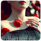 Аватар Девушка с красными лепестками (Hold me near you So close I sear you / Позволь мне быть рядом с тобой Так близко, чтобы я опаляла тебя)